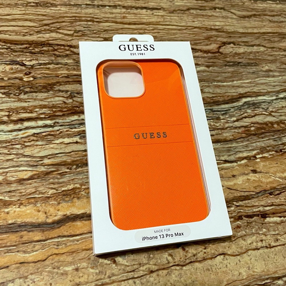 Guess Orange Phone Case For iPhone 13 Pro Max NWT